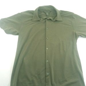 Banana Republic Mens Button Down Shirt Green